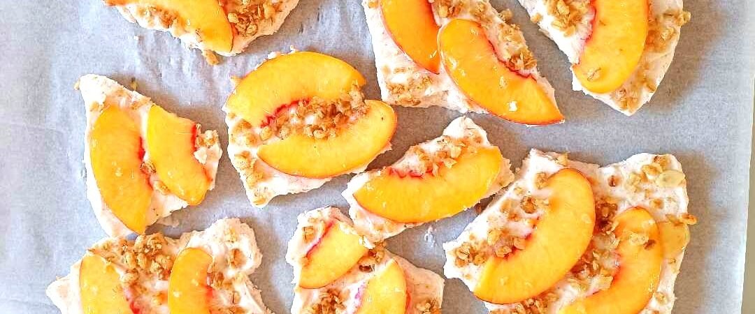 Peach & Honey Yoghurt Bark (5-Minute High Protein Snack)